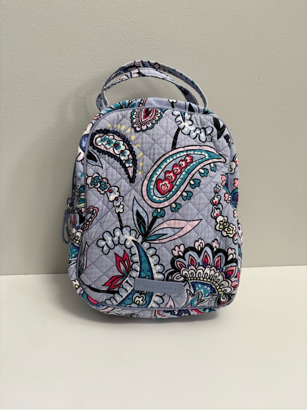 Vera Bradley Light Purple Paisley Quilted Lunch Bag / Insulated Tote
